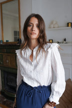 Blusa Élise Bordada Blanca