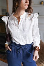 Blusa Élise Bordada Blanca