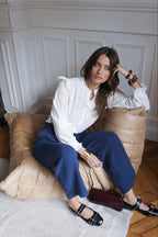 Blusa Élise Bordada Blanca
