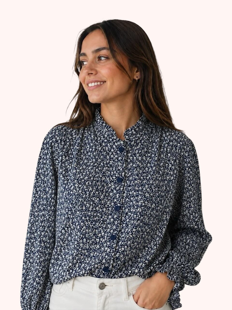 Blusa Rosée Floral Azul
