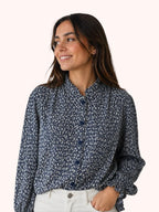 Blusa Rosée Floral Azul