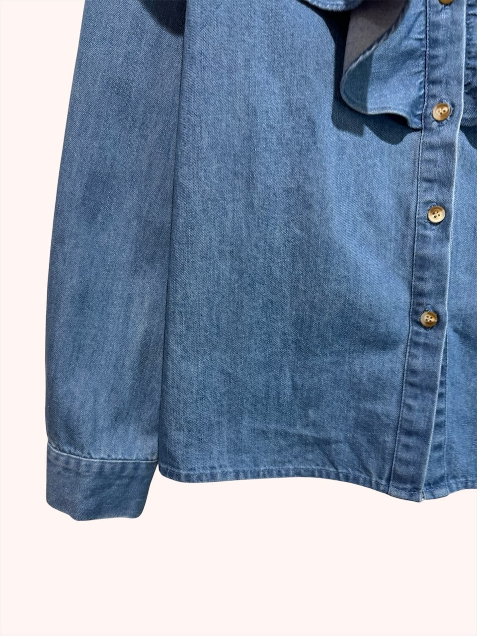 Blusa Amélie con Volante Denim