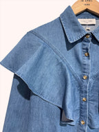 Blusa Amélie con Volante Denim