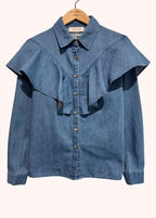 Blusa Amélie con Volante Denim
