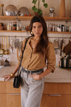 Blusa Colette Rayada Camel