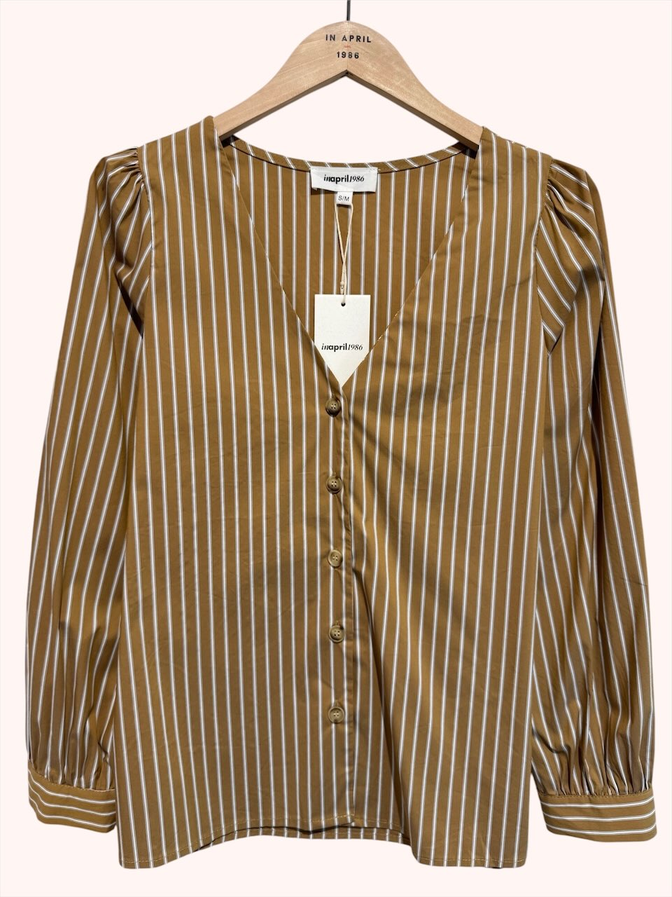 Blusa Colette Rayada Camel