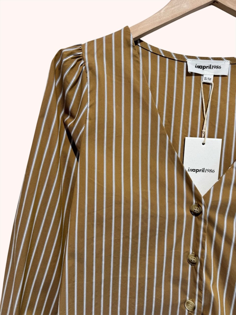 Blusa Colette Rayada Camel